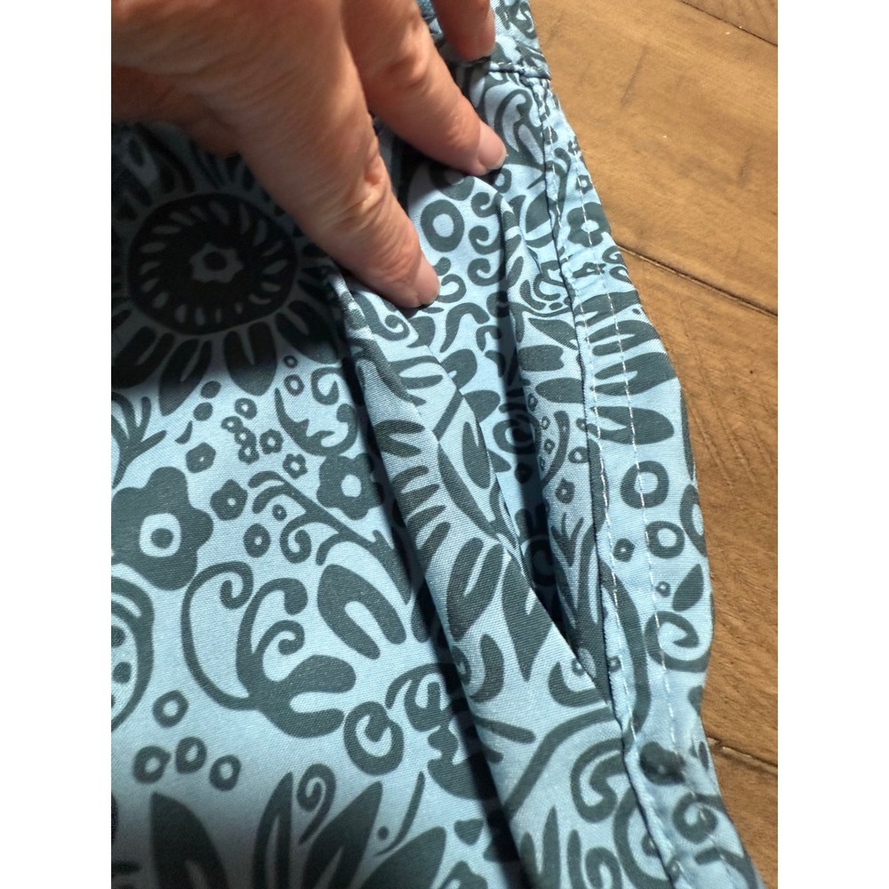 RipSkirt Women's Blue Floral Print Skirt with Pockets adjustable waist Size L - Picture 7 of 7